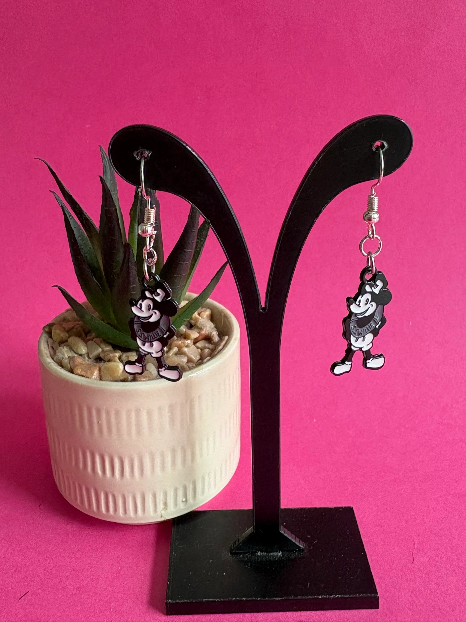Boucles d'oreilles Mickey Mouse Vintage - Steamboat Willie / Disney